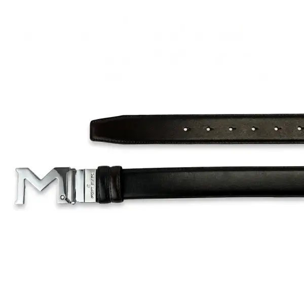 Classic Reversible  Leather Belt (Black & Brown) image 1