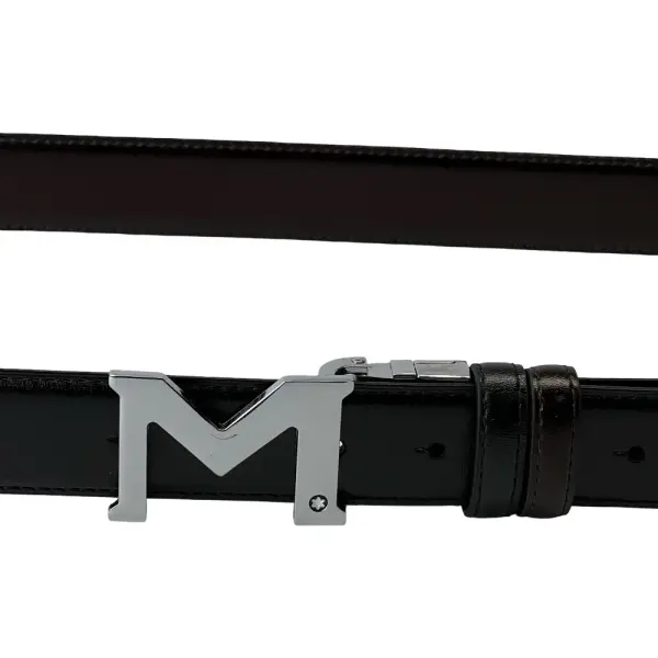 Classic Reversible  Leather Belt (Black & Brown) image 2
