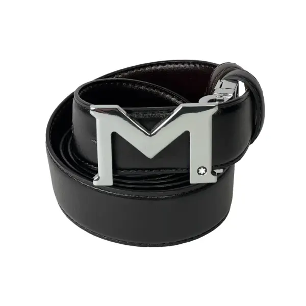 Classic Reversible  Leather Belt (Black & Brown) image 0
