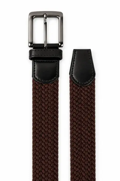Men's Braided Elastic Belt with Metal Buckle image 3