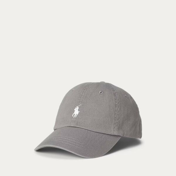 Cotton Chino Ball Cap light GreyPony Logo image 1