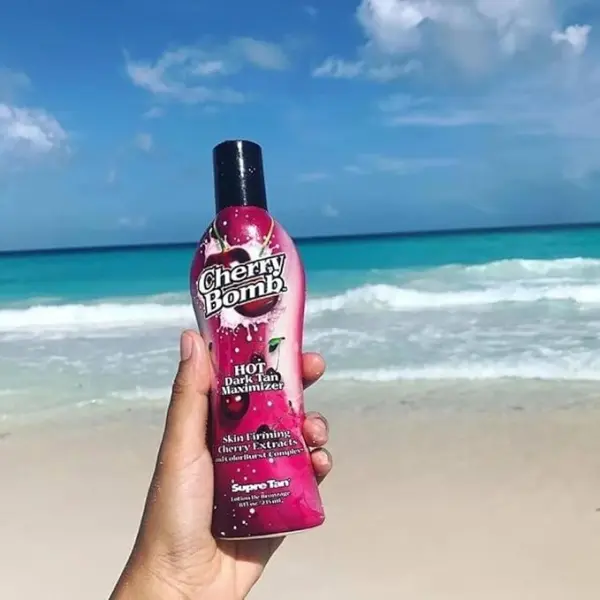 Supre Cherry Bomb Red Hot Dark Tanning Lotion image 1