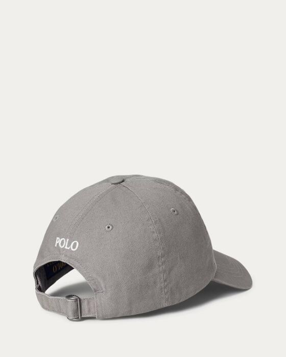 Cotton Chino Ball Cap light GreyPony Logo image 2