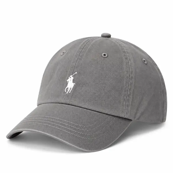 Cotton Chino Ball Cap light GreyPony Logo image 0