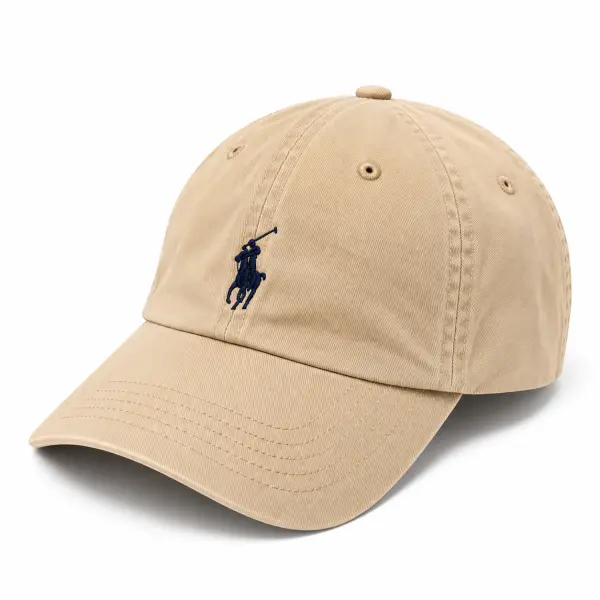 Cotton Chino Ball Cap Beige Pony Logo image 0