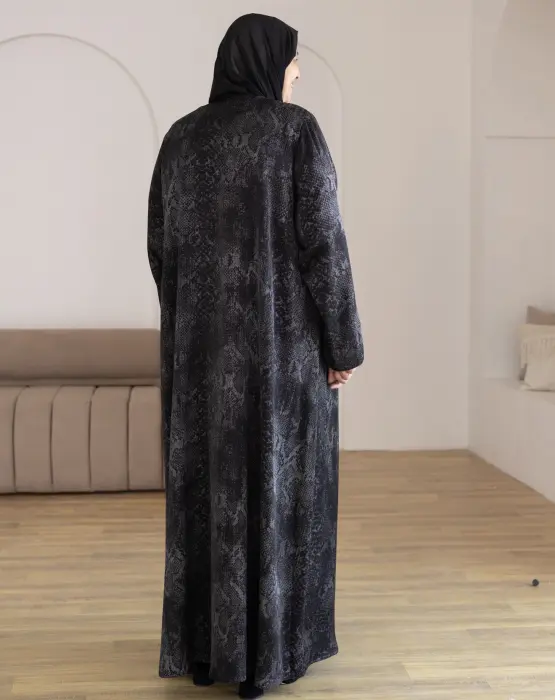Jackar crash Fancy Abaya silver image 7