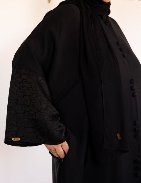 Black Abaya with pockets image 3