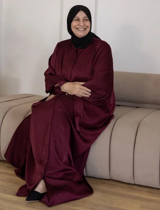 Burgandy abaya image 0