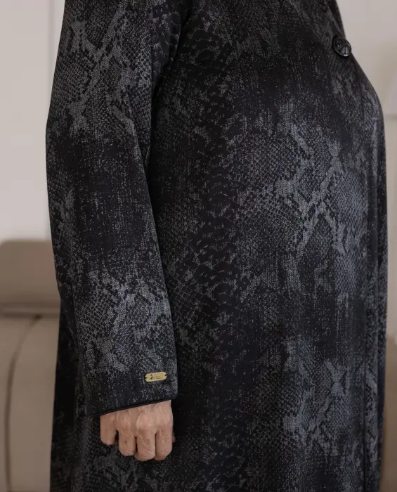 Jackar crash Fancy Abaya silver image 1