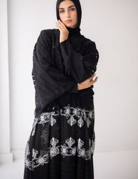 Remas silver Abaya-Free Size image 3