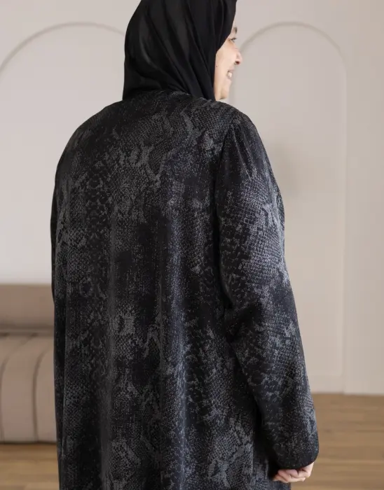 Jackar crash Fancy Abaya silver image 8