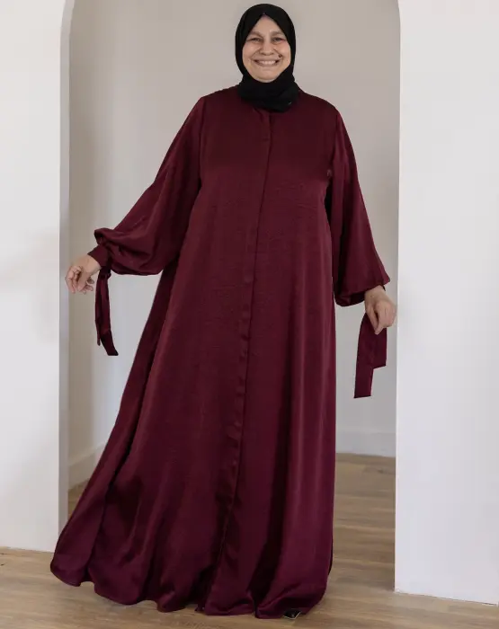 Burgandy abaya image 3