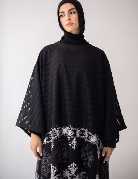 Remas silver Abaya-Free Size image 5