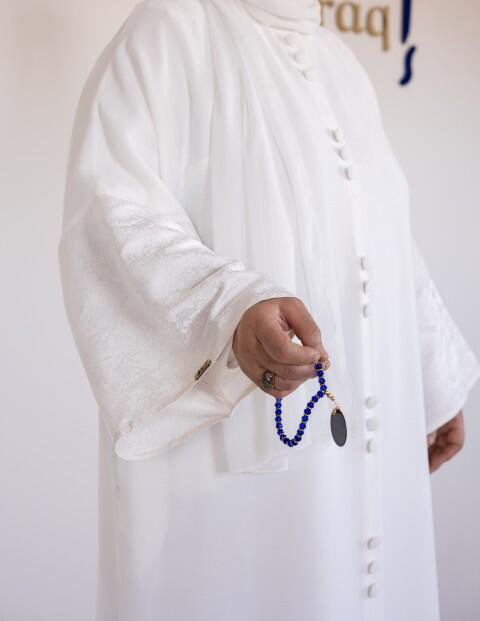 White Abaya with bockets image 3