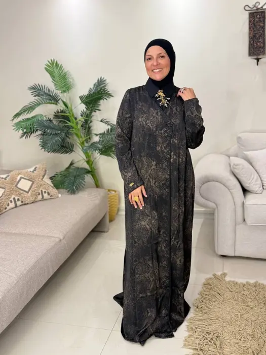Jackar crash fancy Abaya brown image 0