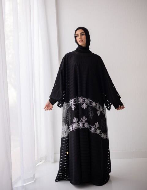 Remas silver Abaya-Free Size image 0