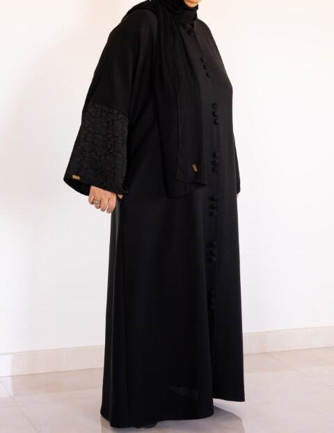 Black Abaya with pockets image 2