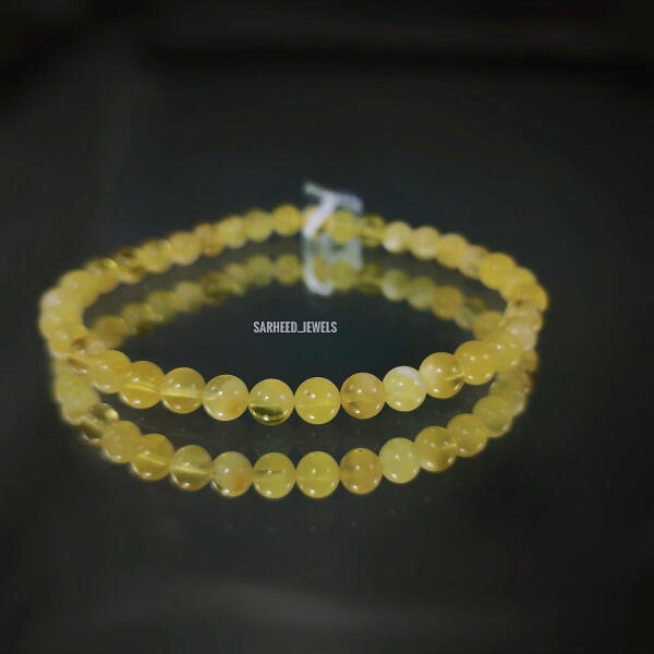 Natural Amber Beads Bracelet (Unisex) image 0
