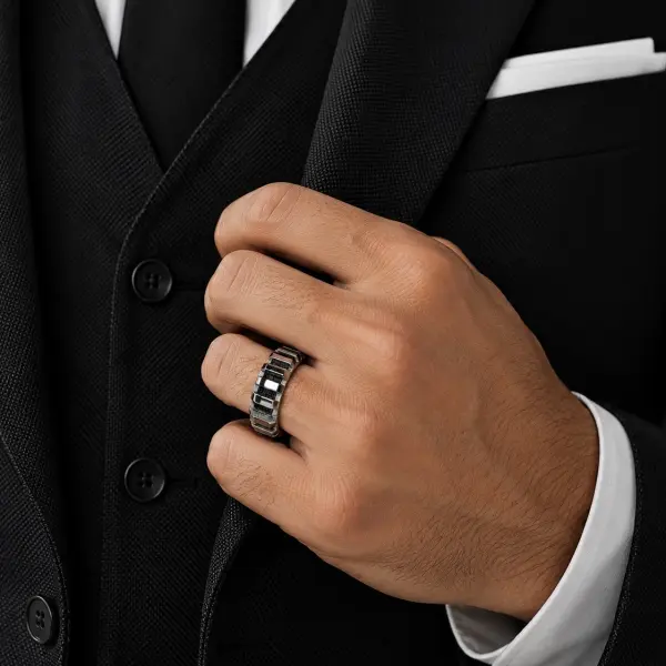 Premium Men's Stainless Steel Ring | 6 mm width | image 1