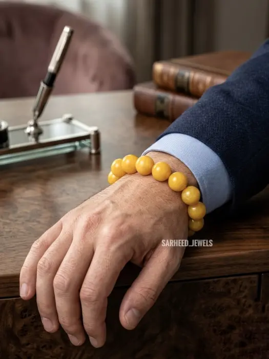 Natural 15 pcs Beads 18 Grams Amber Bracelet from Poland (Unisex) image 2