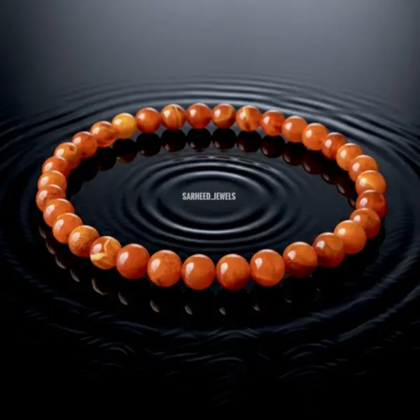 Natural 33 Beads Amber Bracelet (Unisex) image 0