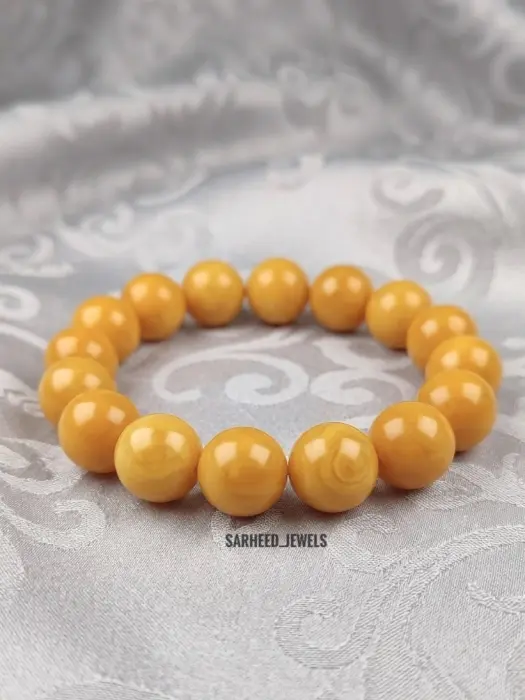 Natural 15 pcs Beads 18 Grams Amber Bracelet from Poland (Unisex) image 0