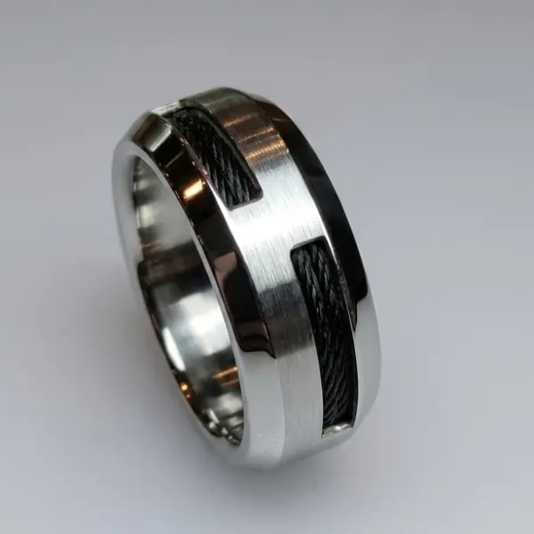Premium Men's Stainless Steel Ring | 8.3 mm width | image 0