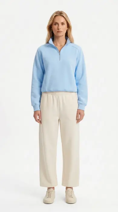 Croped Quarter Zipper image 1