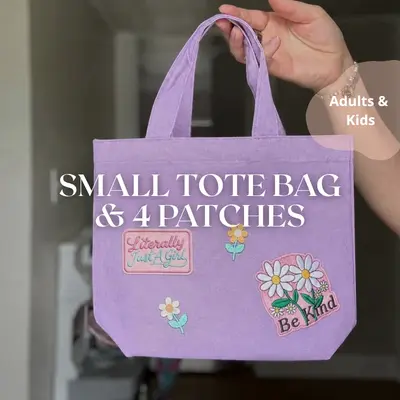 SMALL TOTE BAG + 4 PATCHES image 0