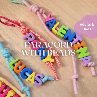 PARACORD WITH 4 LETTERS & BEADS image 0