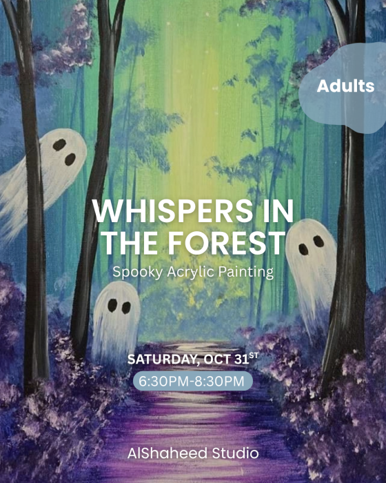 WHISPERS IN THE FOREST - ARTISTIC NIGHT - SAT. OCT 31ST - 6:30PM-8:30PM image 0
