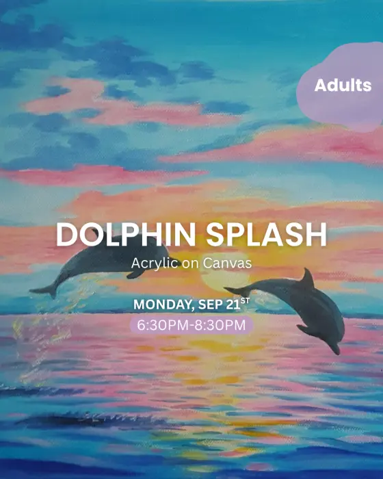DOLPHIN SPLASH - ARTISTIC NIGHT - MON. SEP 21ST - 6:30PM-8:30PM image 0