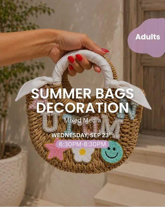 SUMMER BAGS DECORATION - ARTISTIC NIGHT - WED. SEP 23RD - 6:30PM-8:30PM image 0