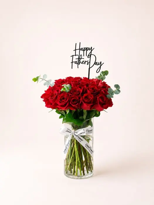 Glass vase Father's Day Red big image 0