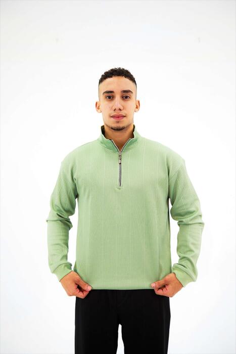 Green zip-up hoodie image 0