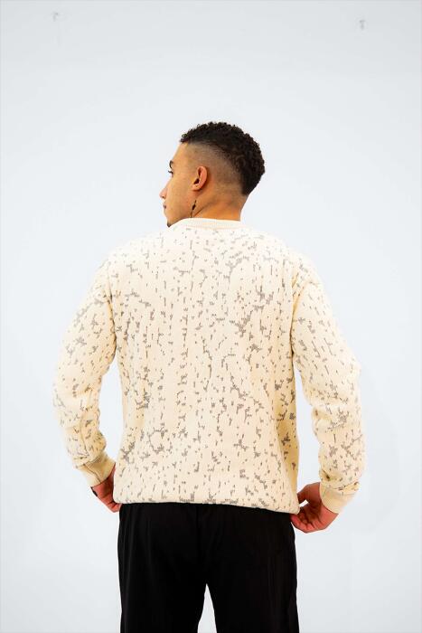 Beige knitted hoodie image 2