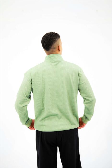 Green zip-up hoodie image 2