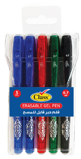 عرض خاص طقم قلم ماسح 5 حبة 4 لون ووليت كلاس image 0