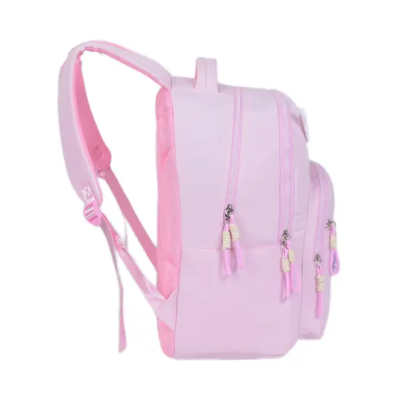 BACK BAG 18" big size HEALTHY PAUSE PASTEL GREENwith pencile case & lunch bag image 2