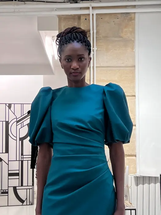 Evening short dress-green-L image 1