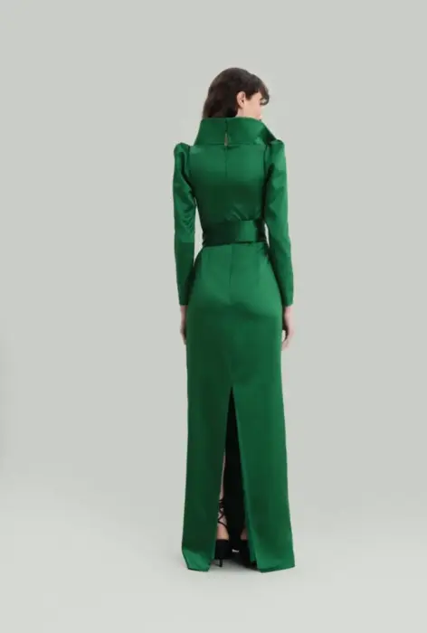 evening long dress-أحمر-L image 1