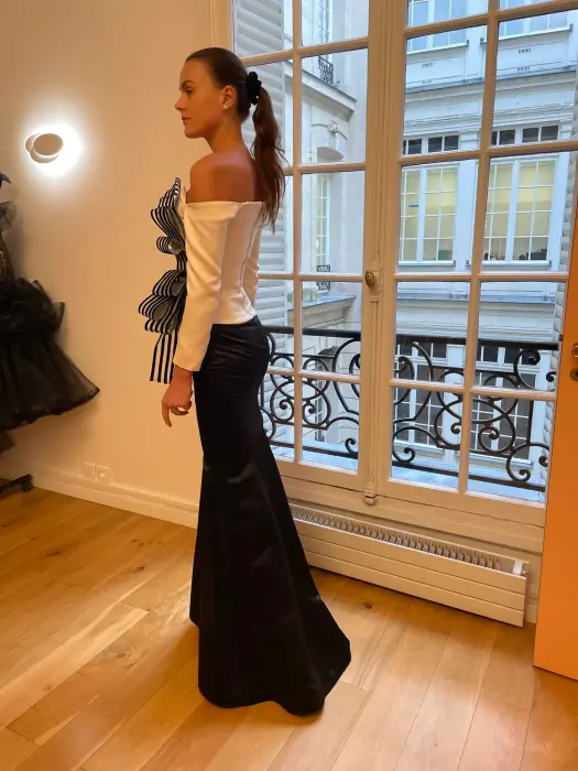 evening long dress-أخضر غامق-XL image 3