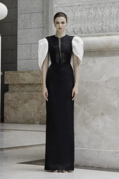 Evening long dress-أبيض-M image 0