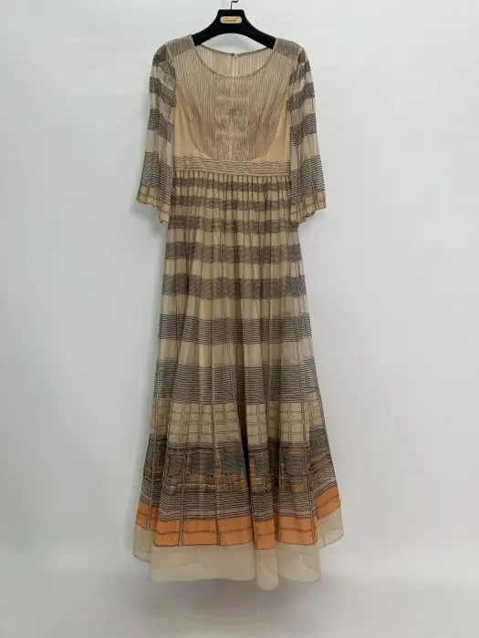 Evening long dress-اصفر-XL image 5