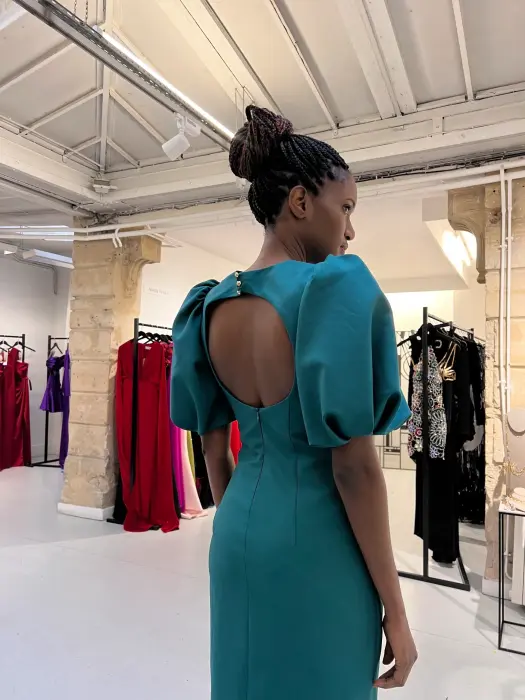 Evening short dress-green-L image 3