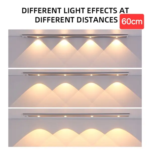 مصباح LED بطول 60 سم مع مستشعر حركة يعمل بالشحن لإضاءة تلقائية image 0