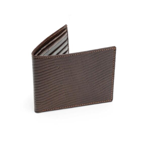 Lizard Leather Wallet in Brown image 0