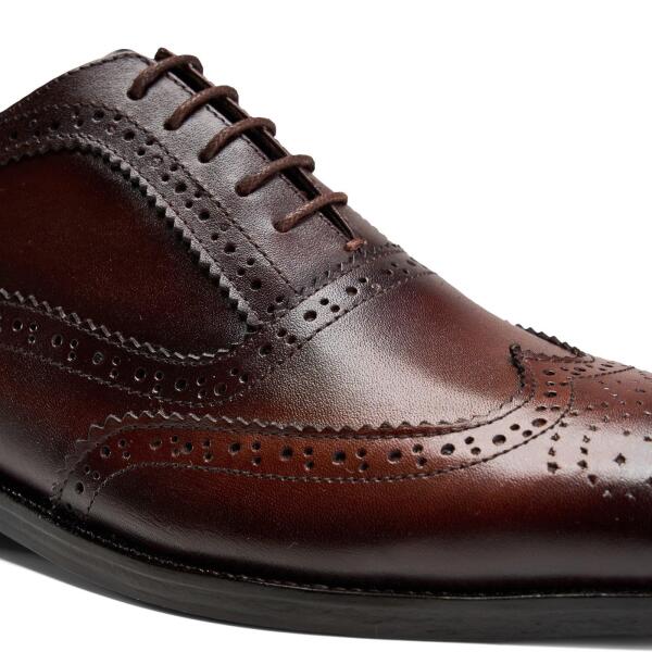 Full Brogue Oxford Shoes in Brown image 2
