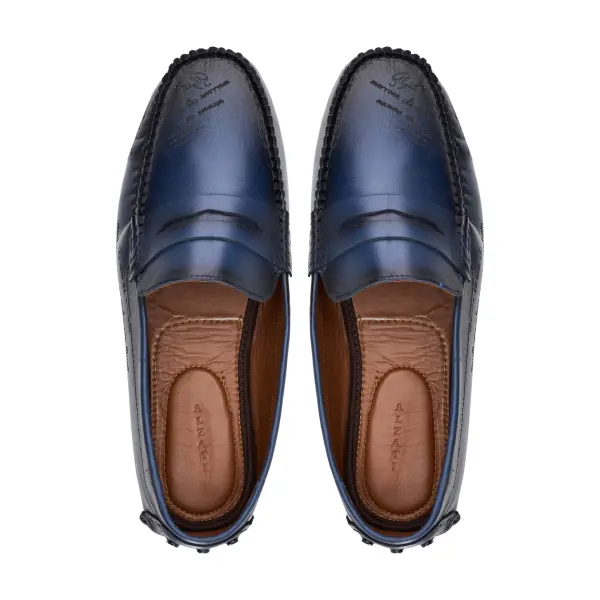 Calli Moccasin - Navy image 2