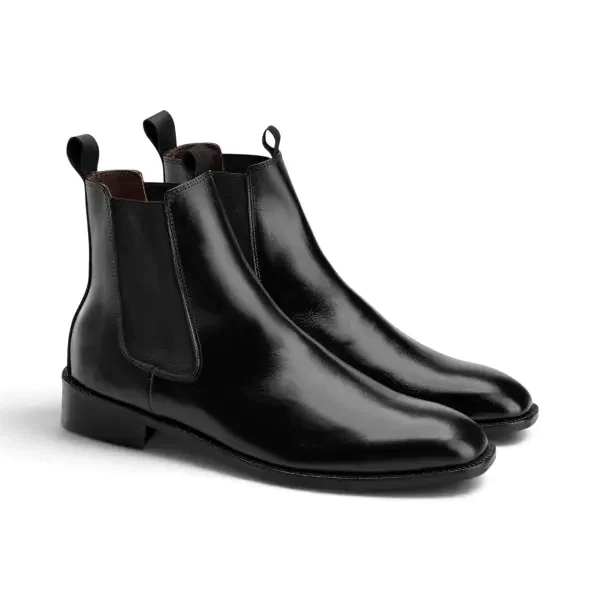 Black Chelsea Boot - Squared Toe image 2